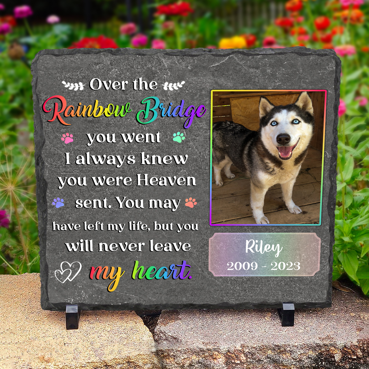 Pet Memorial Stone - 5 Best Pet Grave Marker Ideas 19 Rainbow Bridge Pet Memorial Garden Stone, Personalized Dog Memorial Gift, Pet Loss Gifts, Dog Remembrance Rock Slate
