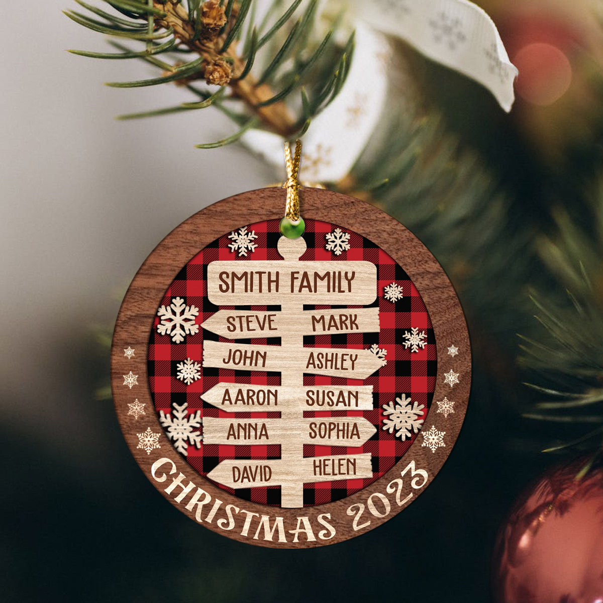 Family Christmas Ceramic Ornament Custom With Names, Christmas Tree Family Ornaments, Xmas Decoration 1 Family Christmas Ornament Custom With Names, Christmas Tree Family Ornaments, Xmas Decoration