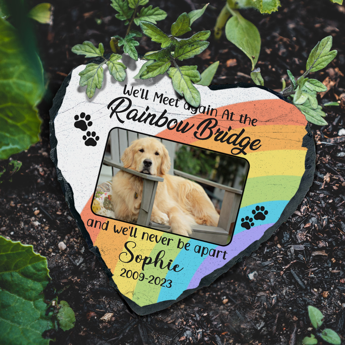 Pet Memorial Stone - 5 Best Pet Grave Marker Ideas 7 We'll Meet Again Dog Memorial Rock Slate, Personalized Gifts To Remember A Pet, Loss Of Pet Stone for Garden or Home