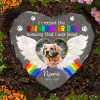 I Crossed The Rainbow Bridge Knowing I Was Loved Personalized Memorial Stone, Gifts For Grieving Pet Owners, Dog Grave Stone