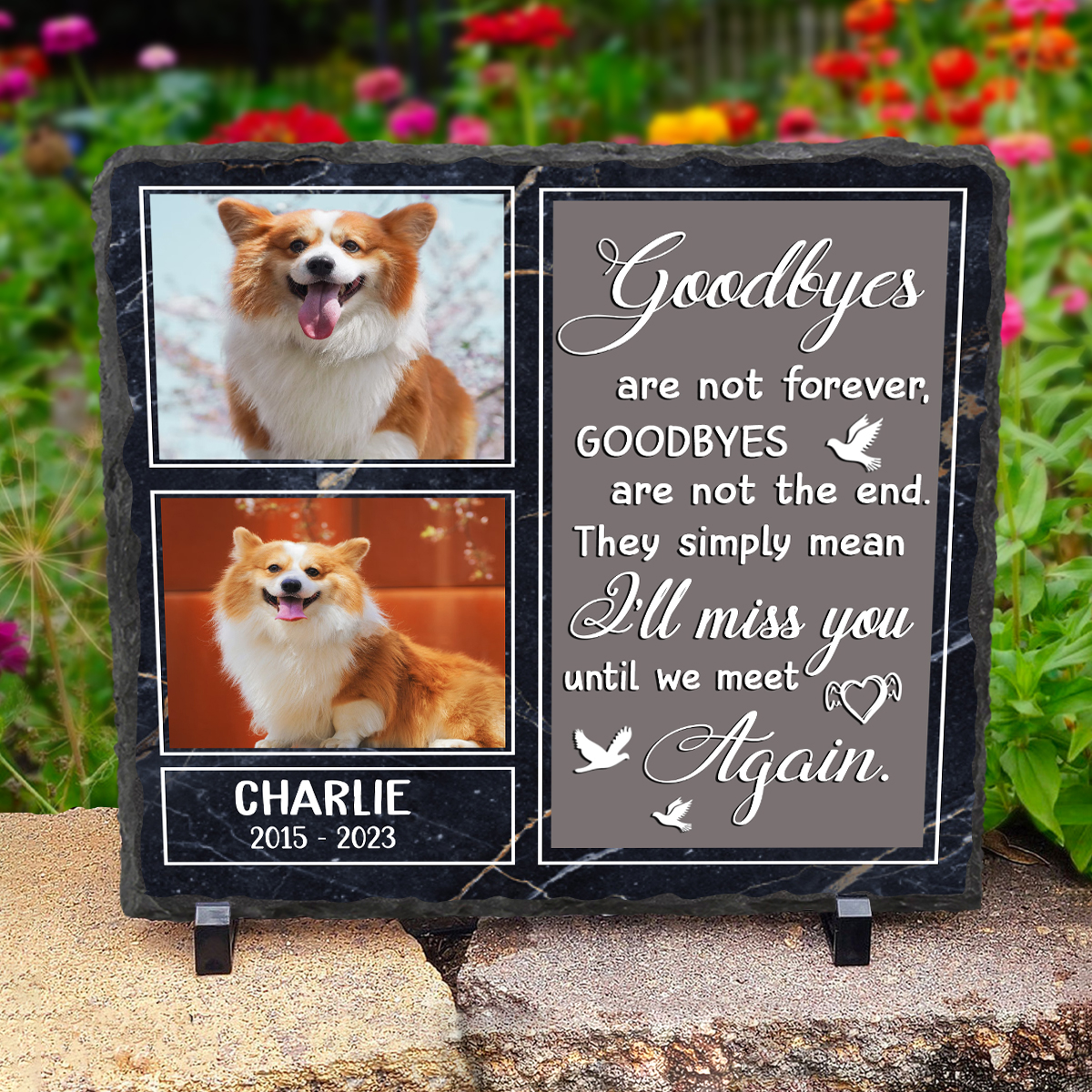 10+ Best Dog Loss Sympathy Gifts for Grieving Dog Owners 2023 7 Personalized Pet Memorial Photo Stones, Dog Memorial Gifts For Garden, Pet Fur Keepsake