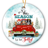 christmas dog lovers tis the season to be jolly ceramic ornament custom gift for dog lovers dog christmas ornaments by breed