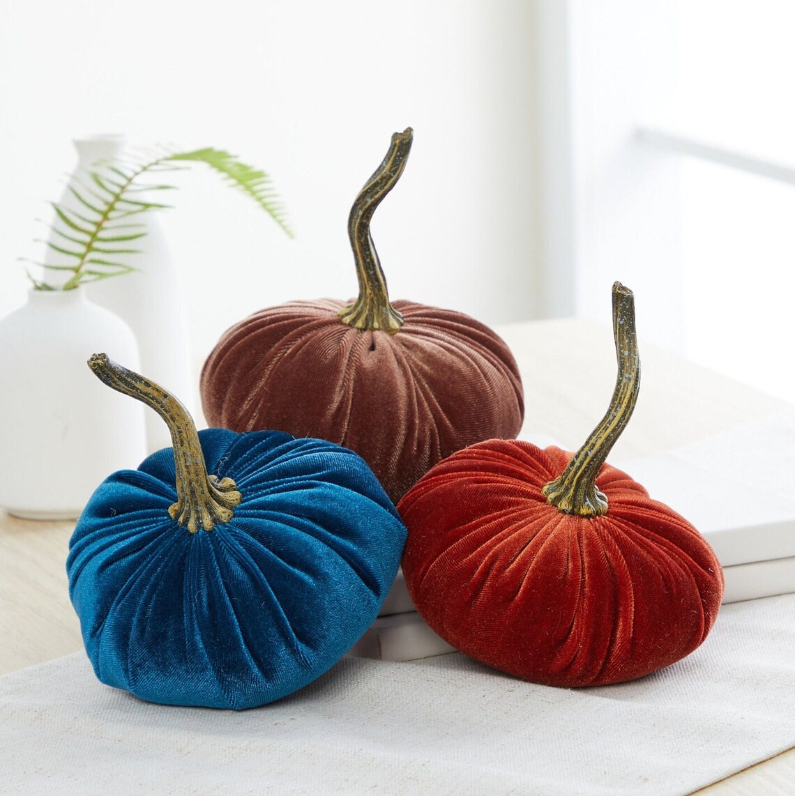 Small Velvet Pumpkins