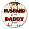 custom husband daddy est ceramic ornament christmas gift for new dad first time daddy christmas ornament