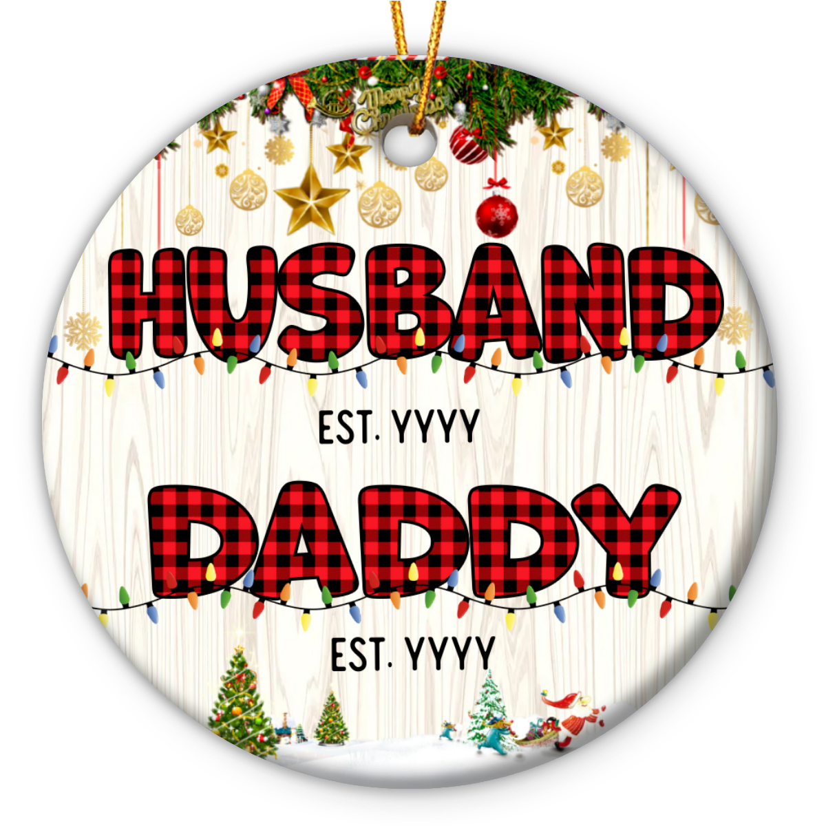 custom husband daddy est ceramic ornament christmas gift for new dad first time daddy christmas ornament