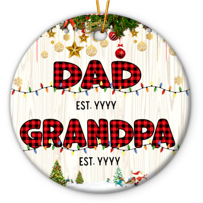 custom dad grandpa christmas ceramic ornament new grandpa gifts first time grandpa ornament