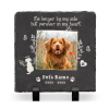No Longer By My Side But Forever In My Heart Photo Rock Stone Personalized, Dog Death Gifts, Pet Memorial Stones For Graves