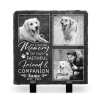 Pet Memorial Stone With Three Photos, In Loving Memory Custom Memorial Pet Slate, Dog Loss Gifts