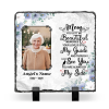 Personalized Mom Memorial Slate with Photo, You Left Me Beautiful Memories Memorial For Mom, Memory Gifts For Loss Of Mom
