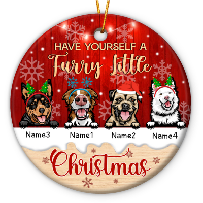 have yourself a furry little christmas dog lover ceramic ornament personalised gifts for dog lovers dog christmas ornament