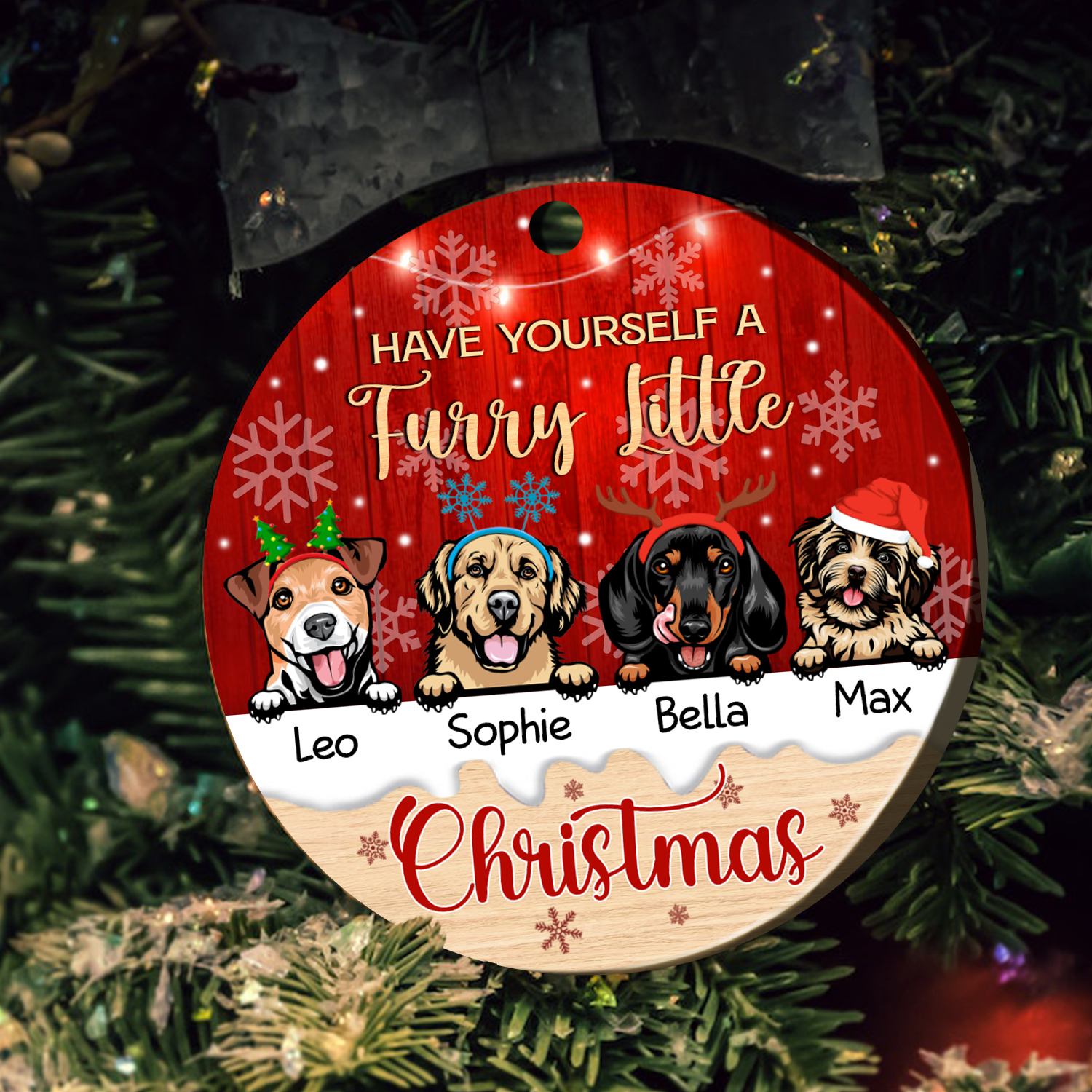 have yourself a furry little christmas dog lover ceramic ornament personalised gifts for dog lovers dog christmas ornament