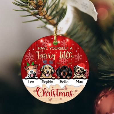 have yourself a furry little christmas dog lover ceramic ornament personalised gifts for dog lovers dog christmas ornament