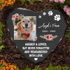 Personalized Dog Remembrance Stone, Missed and Loved But Never Forgotten Dog Photo Slate, Pet Loss Gifts