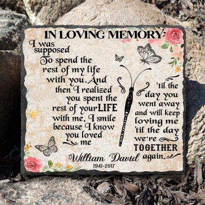 In Loving Memory Personalized Memorial Garden Stone, Memorial Stones For Mom, Loss Of Mother Gifts