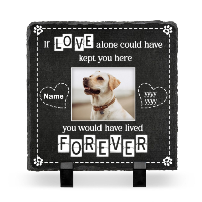 Custom Pet Memorial Gifts, Personalized Pet Memorial Stone With Photo, Dog Memorial Gift, Pet Grave Stone, Pet Loss Gifts