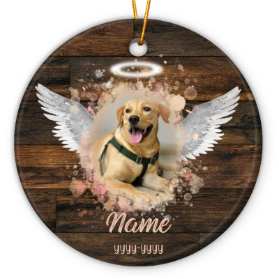 personalized dog memorial photo with angel wings ornament pet loss keepsake gifts dog in heaven christmas ornament