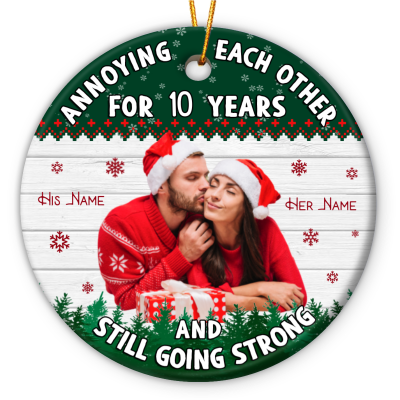 personalized annoying each other couple portrait ornament couple married christmas ornament anniversary ornament xmas 2023 decor