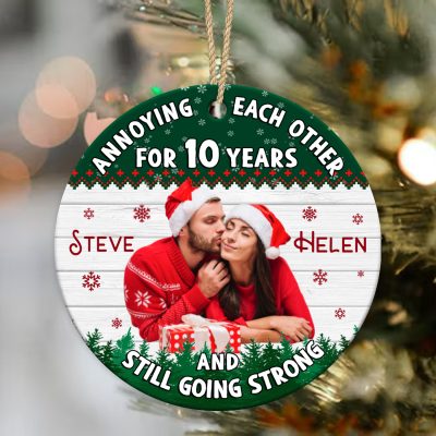 personalized annoying each other couple portrait ornament couple married christmas ornament anniversary ornament xmas 2023 decor