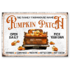Custom Pumpkin Patch Metal Sign With Tractor, Personalized Rustic Pumpkin Patch Sign, Fall Halloween Outdoor Decor