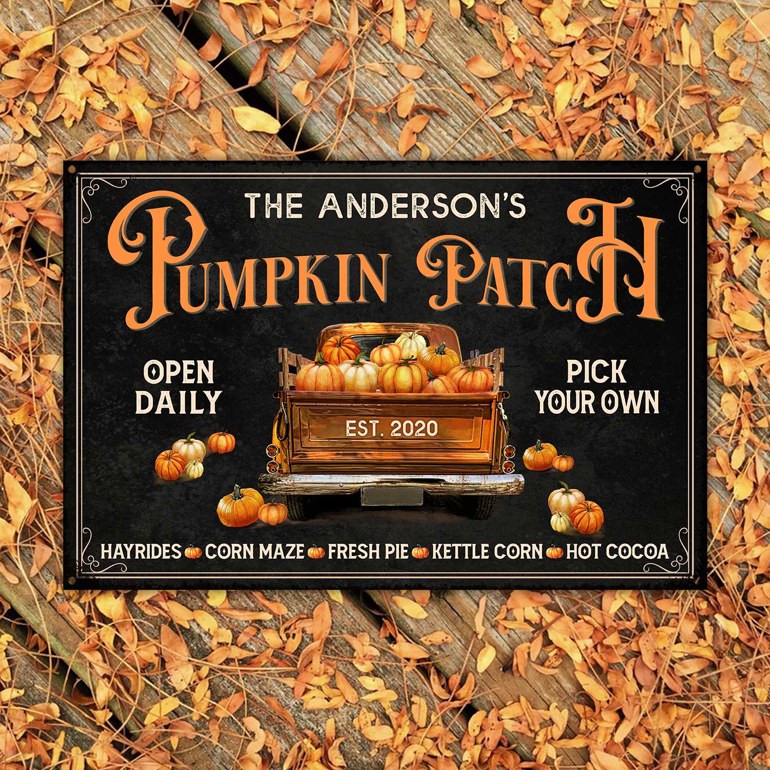 Personalized Pumpkin Patch Classic Metal Signs, Custom Pumpkin Sign For Fall, Autumn Halloween Decor 1 Personalized Pumpkin Patch Classic Metal Signs, Custom Pumpkin Sign For Fall, Autumn Halloween Decor