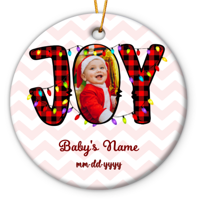 personalized newborn baby christmas photo ornament