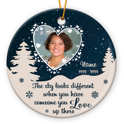 The Sky Looks Different In Loving Memory Picture Ornament Personalized