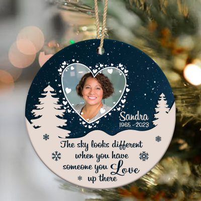 The Sky Looks Different In Loving Memory Picture Ornament Personalized