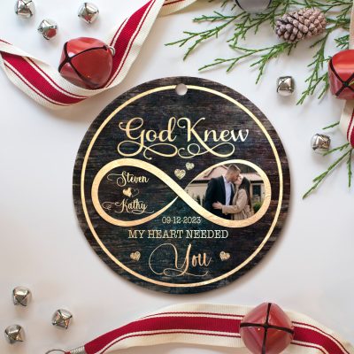 personalized god knew my heart needed you couple ceramic ornament