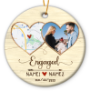 personalized christmas engagement map ornament engaged ceramic ornaments 2023