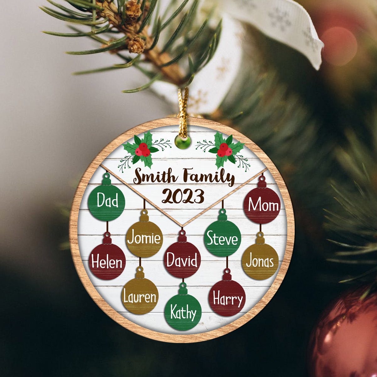 Personalized Christmas Bauble Family Name Ornament, Family Xmas Ceramic Ornaments 1 personalized christmas bauble family name ornament family xmas ceramic ornaments 2023