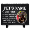 Outdoor Dog Memorial Stone, Personalized Pet Loss Photo Slate, Dog Symapthy Gifts