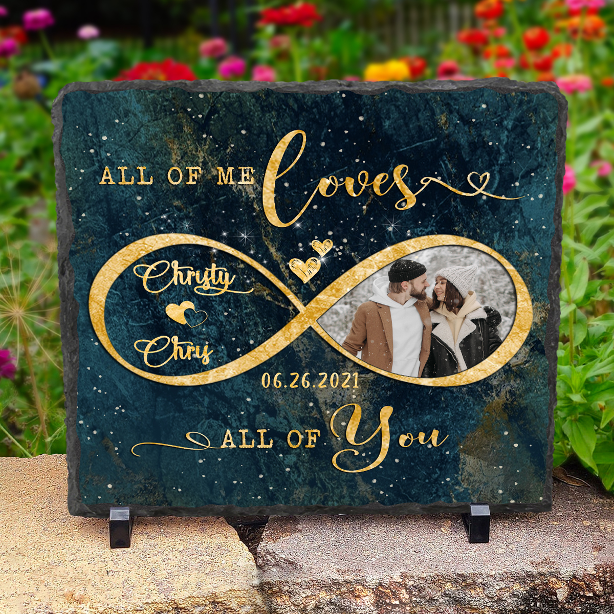 All Of Me Loves All Of You Personalized Couple Photo Slate, Personalized Anniversary Gift, Wedding Anniversary Stone, Romantic Valentines Day Gift 1 All Of Me Loves All Of You Personalized Couple Photo Slate, Personalized Anniversary Gift, Wedding Anniversary Stone