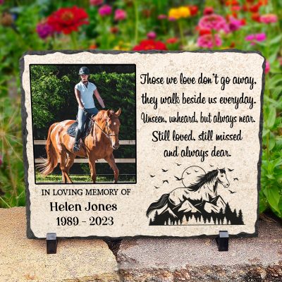 Personalized Memorial Stone for Horse Rider, Remembrance Horse Rider Gift, In Loving Memory of Horse Rider Gifts