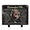 Remember Me - Personalized Pet Memorial Rectangle Photo Slate - Cemetery Decorations for Grave - Dog Loss Gifts