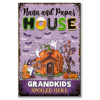 Halloween Nana and Papa House - Grandparents House Personalized Metal Sign - Gifts for Grandparents With Grandkids Name