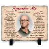 Remember Me - Personalized Memorial Photo Rock Slate Rectangle - Remembrance Gifts For Loss