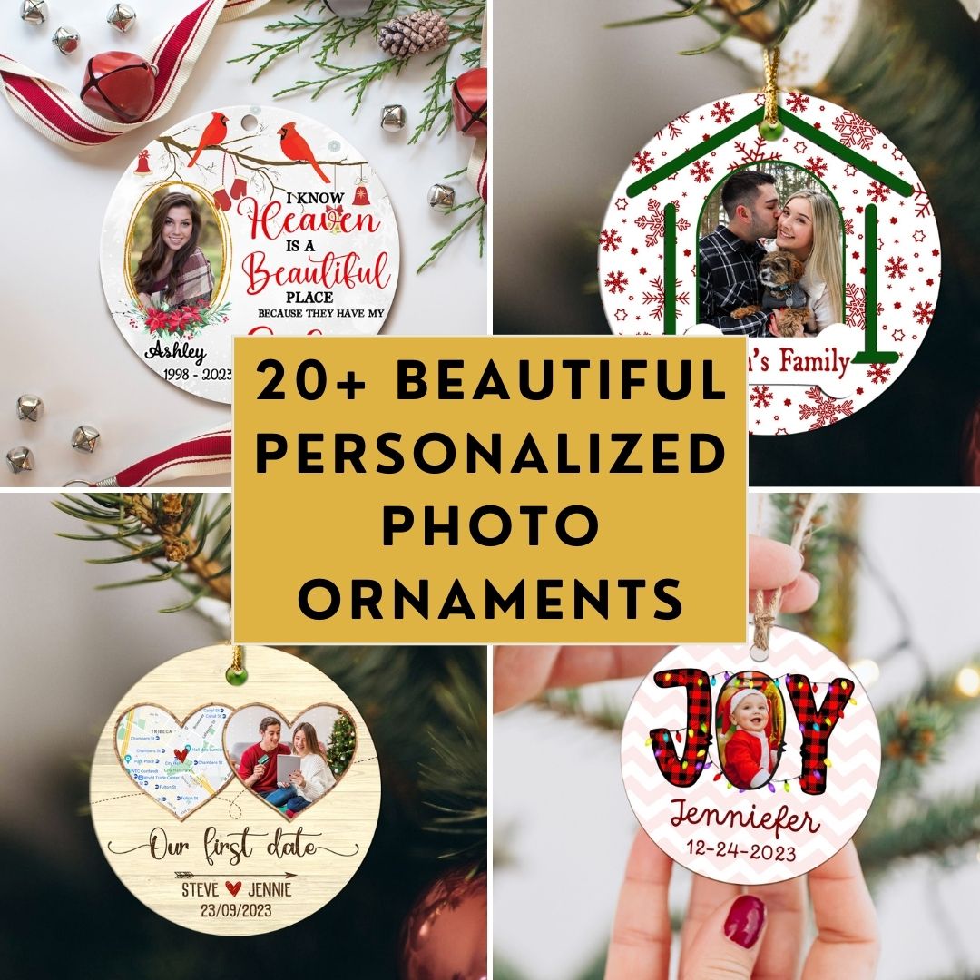 20+ Beautiful Personalized Photo Ornaments - Creative With Custom Gifts This Holiday 87 Personalized Photo Ornaments