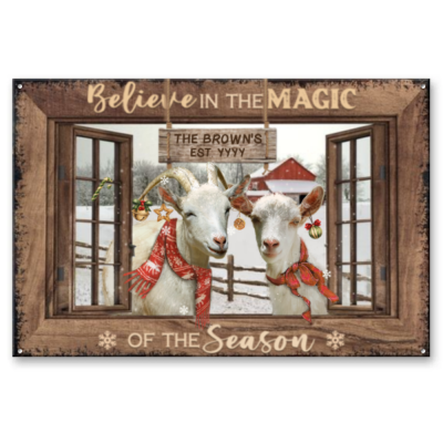 It's The Most Wonderful Time Of Year - Custom Animal Farm Family Christmas Metal Sign - Personalized Family Christmas Gifts