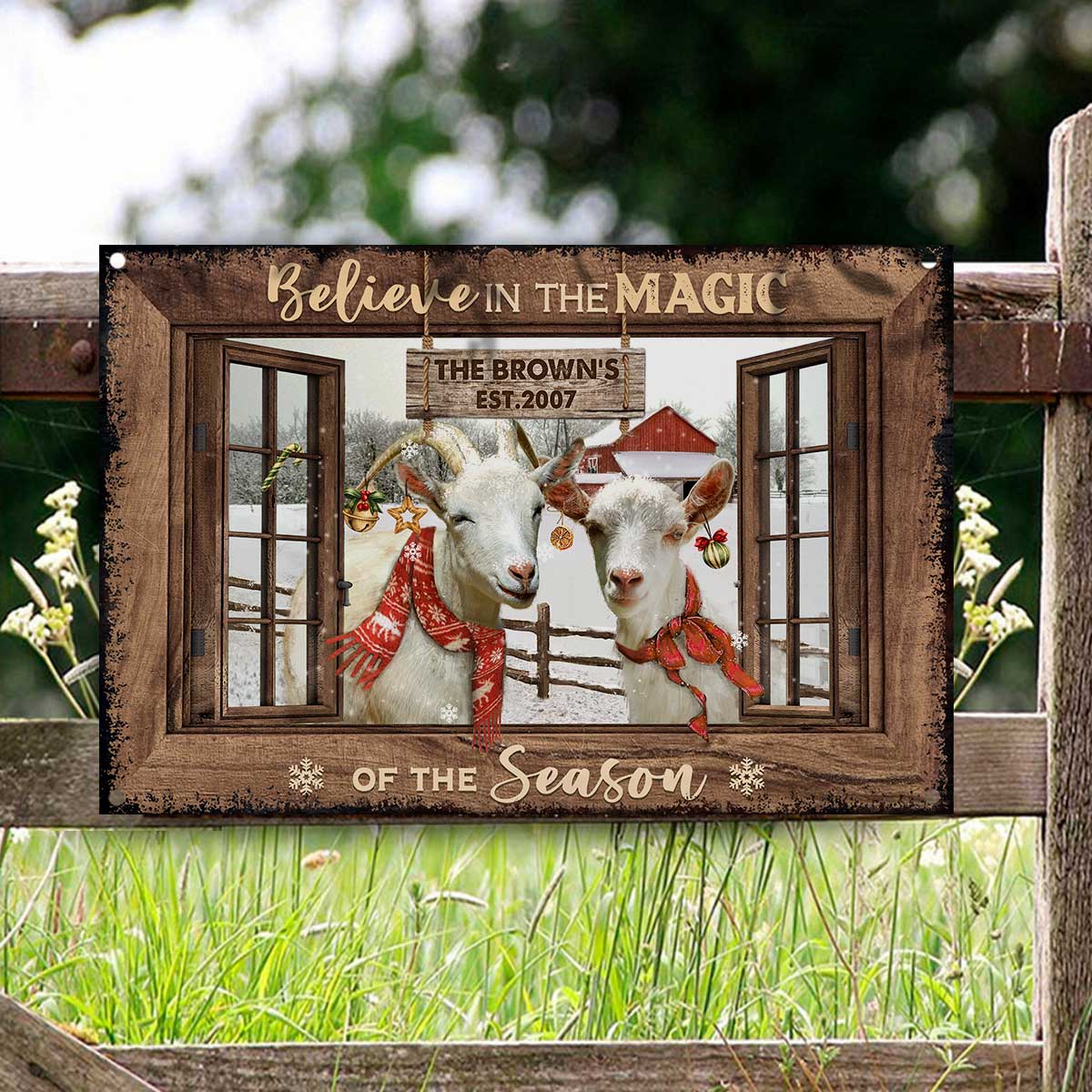 It's The Most Wonderful Time Of Year - Custom Animal Farm Family Christmas Metal Sign - Personalized Family Christmas Gifts 1 It's The Most Wonderful Time Of Year - Custom Animal Farm Family Christmas Metal Sign - Personalized Family Christmas Gifts