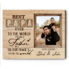 Best Papa Ever - Personalized Photo Dad Canvas Print - Gifts for Dad From Son