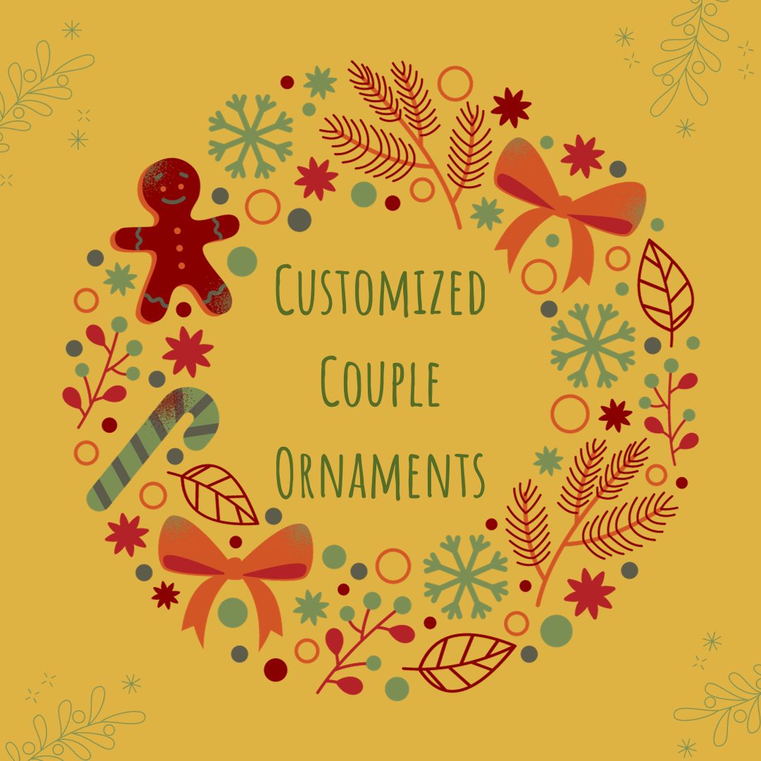 13 Customized Couple Ornaments Make Christmas More Wonderful 43 Customized Couple Ornaments