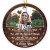 I Love You Personalized Mom Photo Christmas Ceramic Ornament