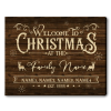 Personalized Christmas Welcome Sign - Custom Family Christmas Canvas - Christmas Wall Art - Modern Farmhouse Christmas Decor