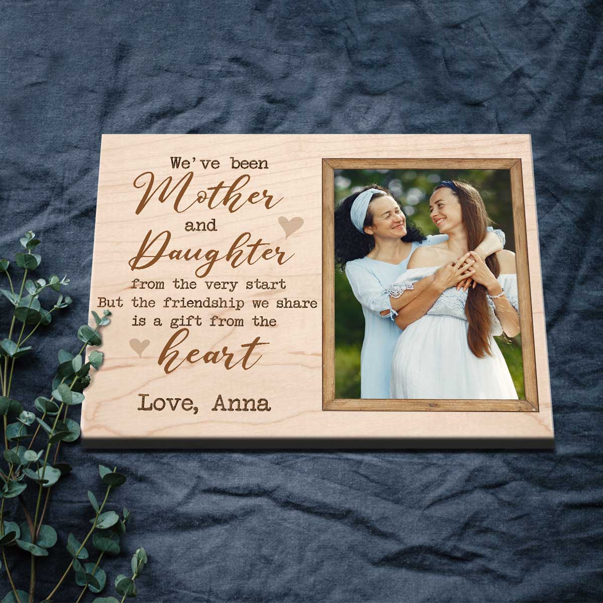 Mother and Daughter Personalized Photo Canvas Print - Gifts for Mom From Daughter 1 Mother and Daughter Personalized Photo Canvas Print - Christmas Gifts for Mom From Daughter