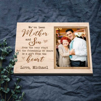 Mother and Son Personalized Photo Canvas Print - Christmas Gifts for Mom From Son