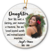your life was a blessing - personalized bereavement photo ornament - memorial ornament loss of daughter