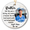 your life was a blessing - personalized in memory of brother photo ornament - loss of brother sympathy gifts