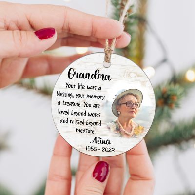 your life was a blessing personalized in loving memory of grandma ornament loss of grandma gifts