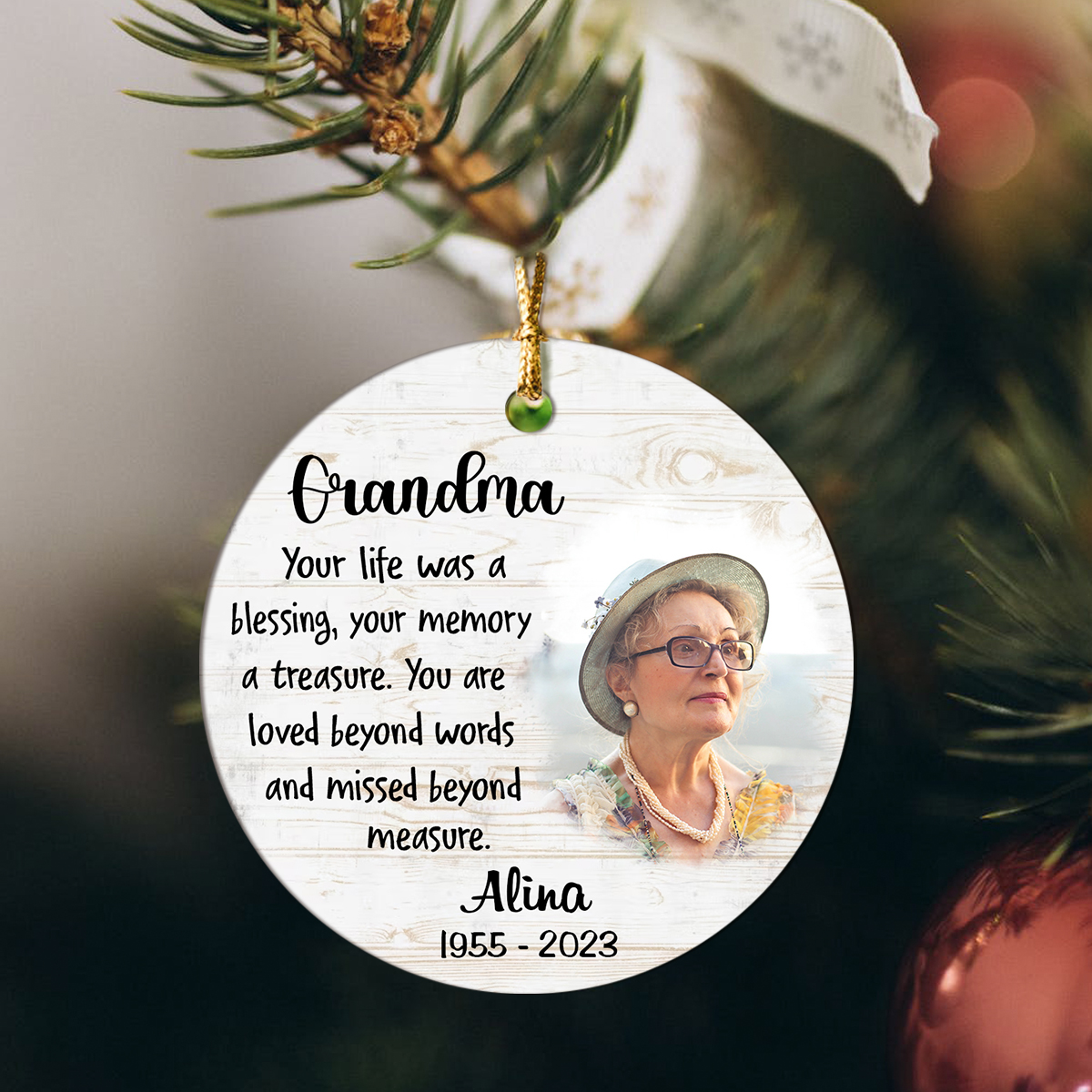 Grandma Your Life Was A Blessing - Personalized In Loving Memory Of Grandma Ornament - Loss Of Grandma Gifts 1 your life was a blessing personalized in loving memory of grandma ornament loss of grandma gifts