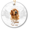 angel dog with wings personalized pet ceramic ornament using photo christmas decoration keepsake memory dog gifts